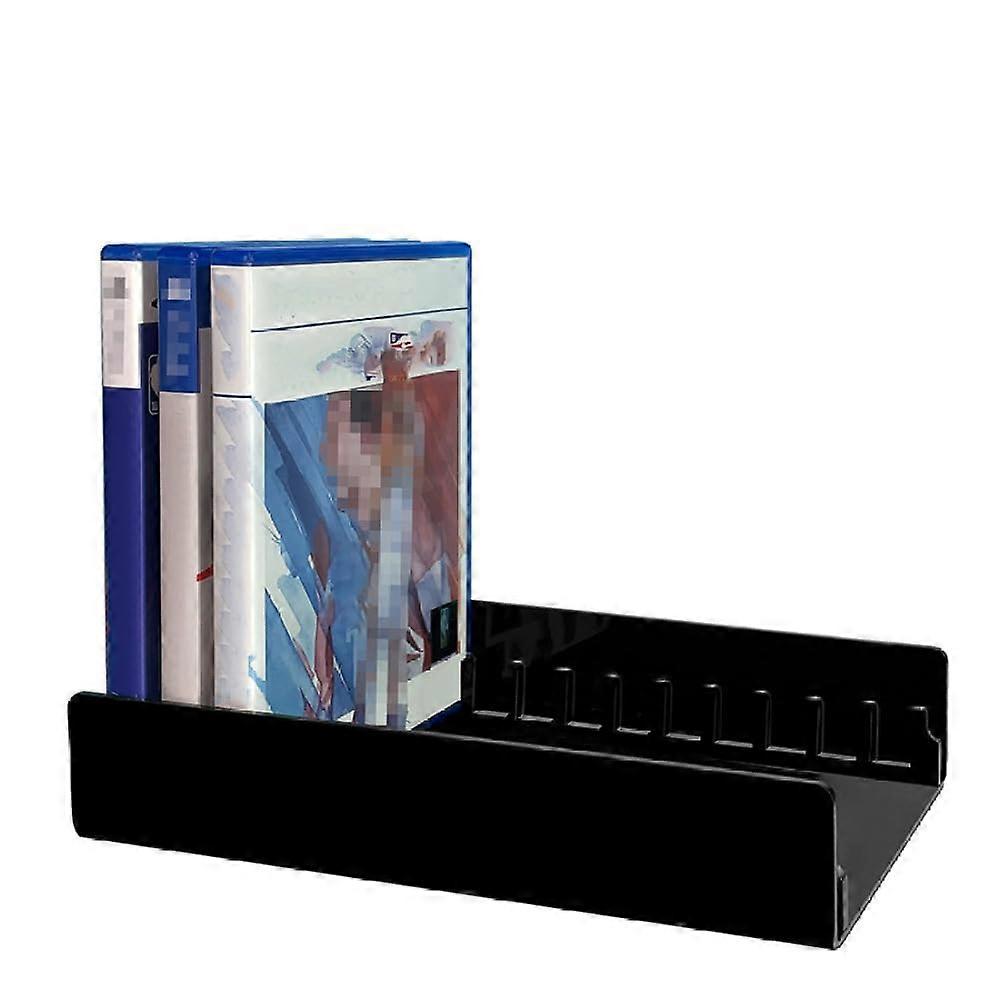 Game Disk Storage Rack Holds 12 Discs, Vertical Acrylic Disc Organizer Tower Black for PS5 Pro