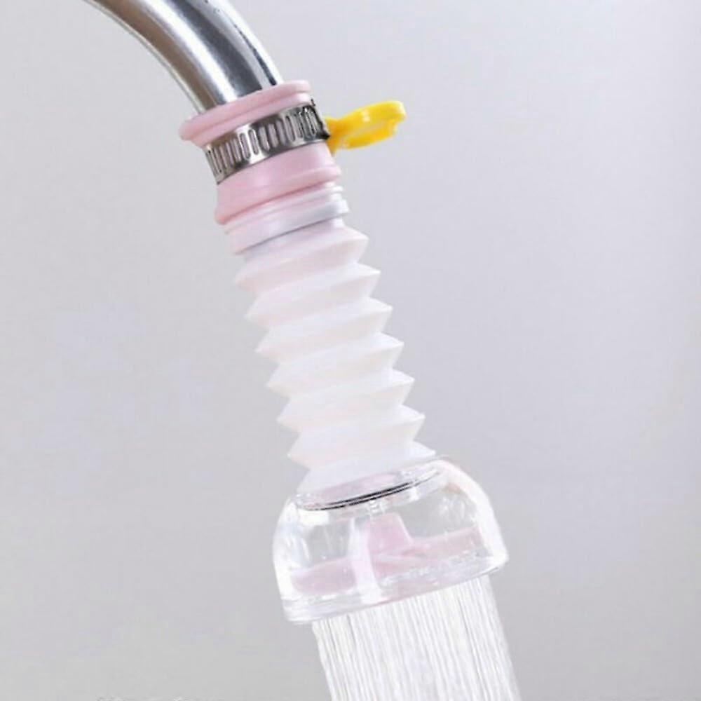 Faucet Water Filter 360° Rotating Design WaterSaving Spray Easy Install for Kitchen Pink