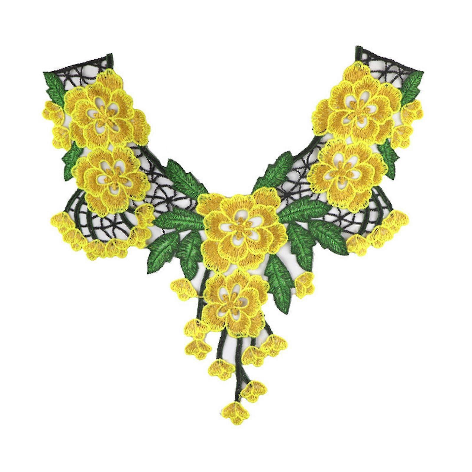 Applikation Spets Broderi Polyester Blommig Applikation Patch För Fest