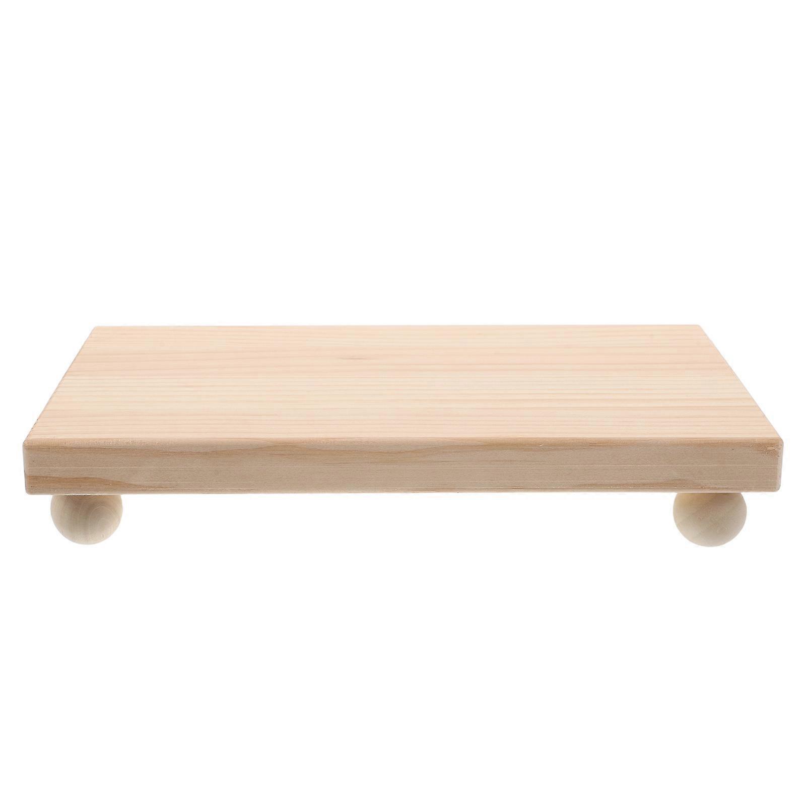 Solid Wood Perfume Organizer Tray Rectangular Vanity Tray for Display