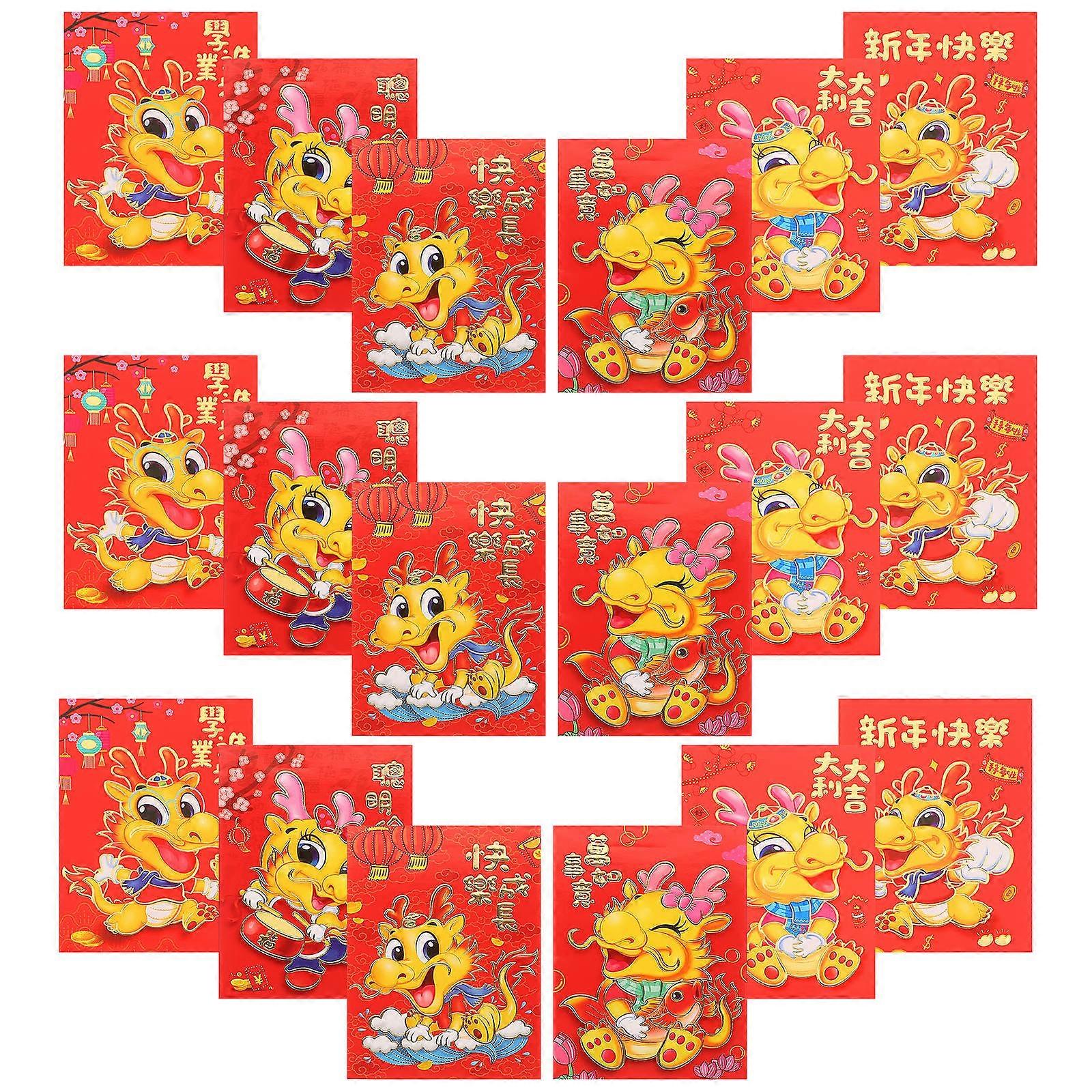 Festival Red Envelope 2024 Chinese Red Envelopes for Storage 30Pcs