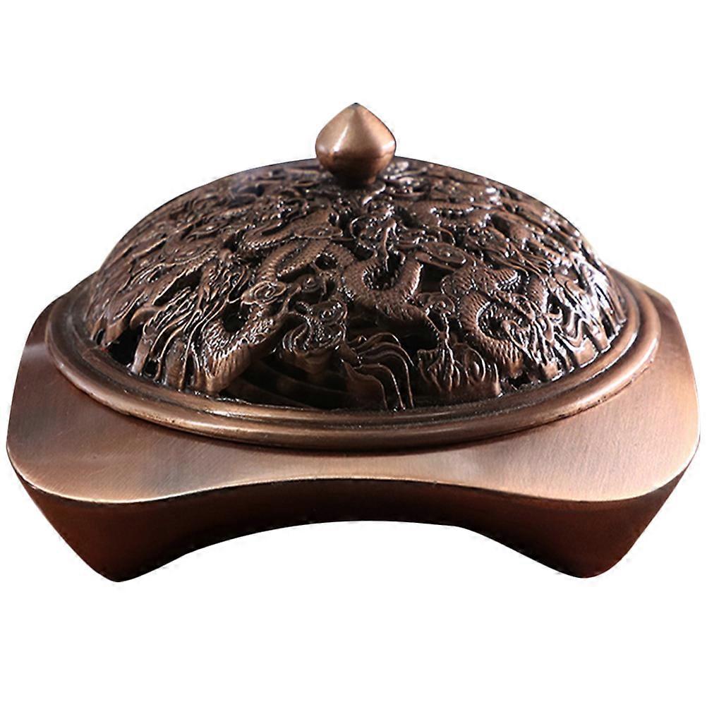 Coil Incense Burner Multifunction Incense Holder Light Brown Copper