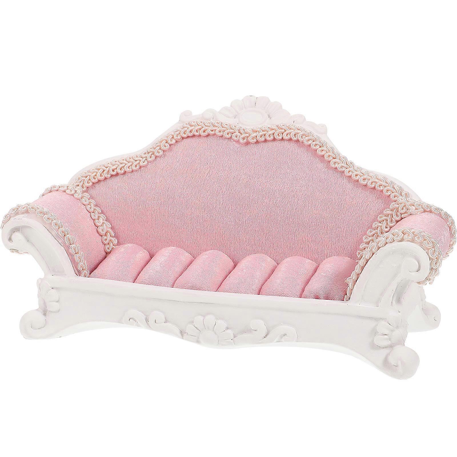 Jewelry Display Stand Sofa Shape Pink for Ring Holder