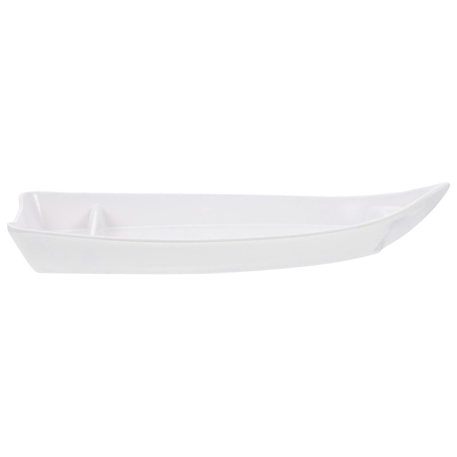 Boat Shape Sashimi Plate Sushi Serving Dish for White