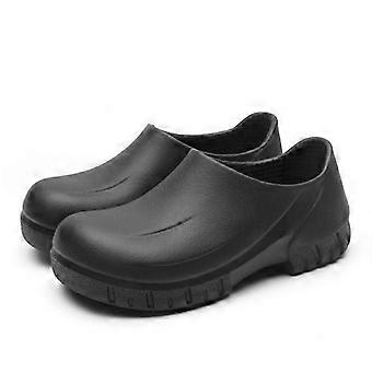 Men's Non-Slip Oil Resistant Waterproof Safety Work Shoes for Kitchen, Nursing, Garden, Indoor & Outdoor Use