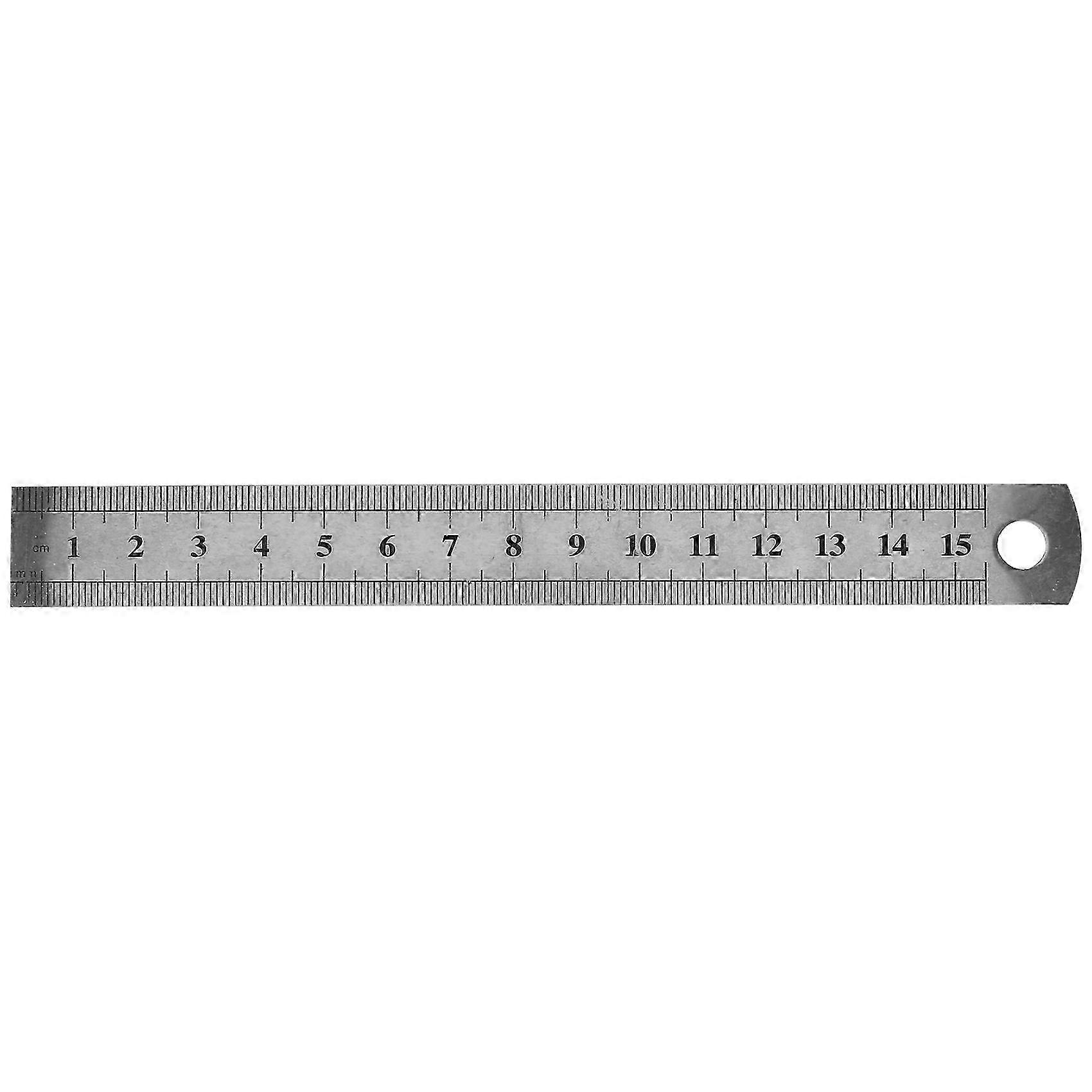 15cm 6 Inch Stainless Metal Ruler Measuring Tool