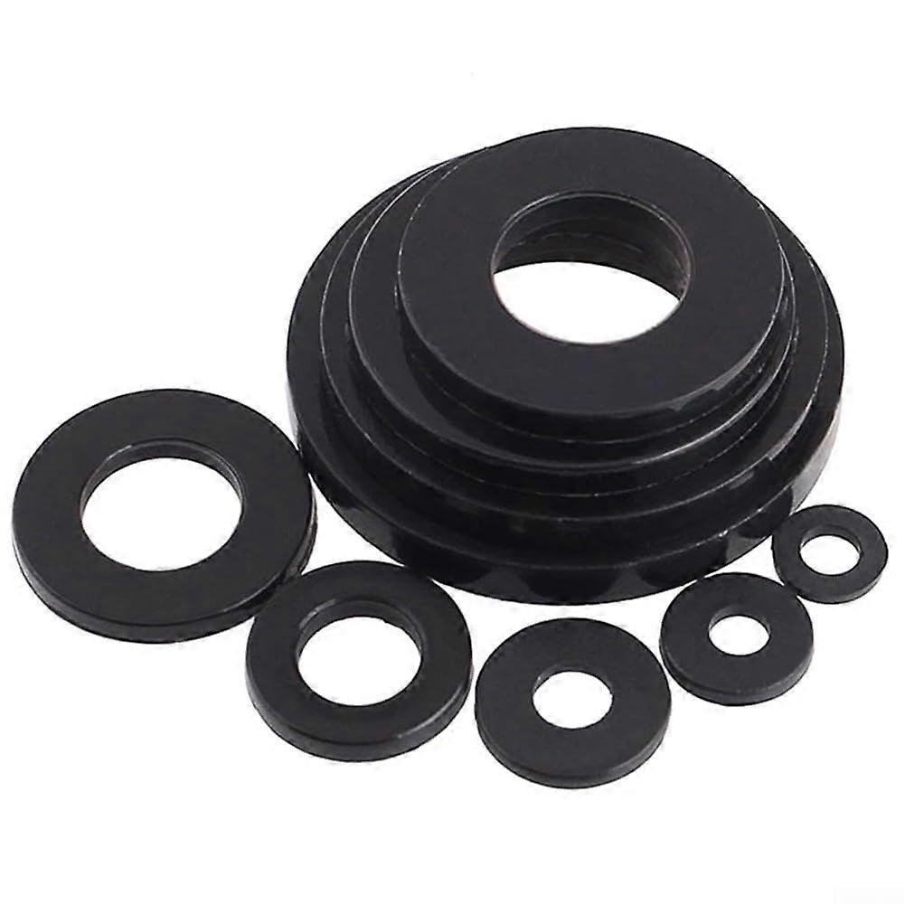 500pcs Assorted Nylon Flat Washers Set M2M10 Durable Multiple Sizes with Storage Box for Screws