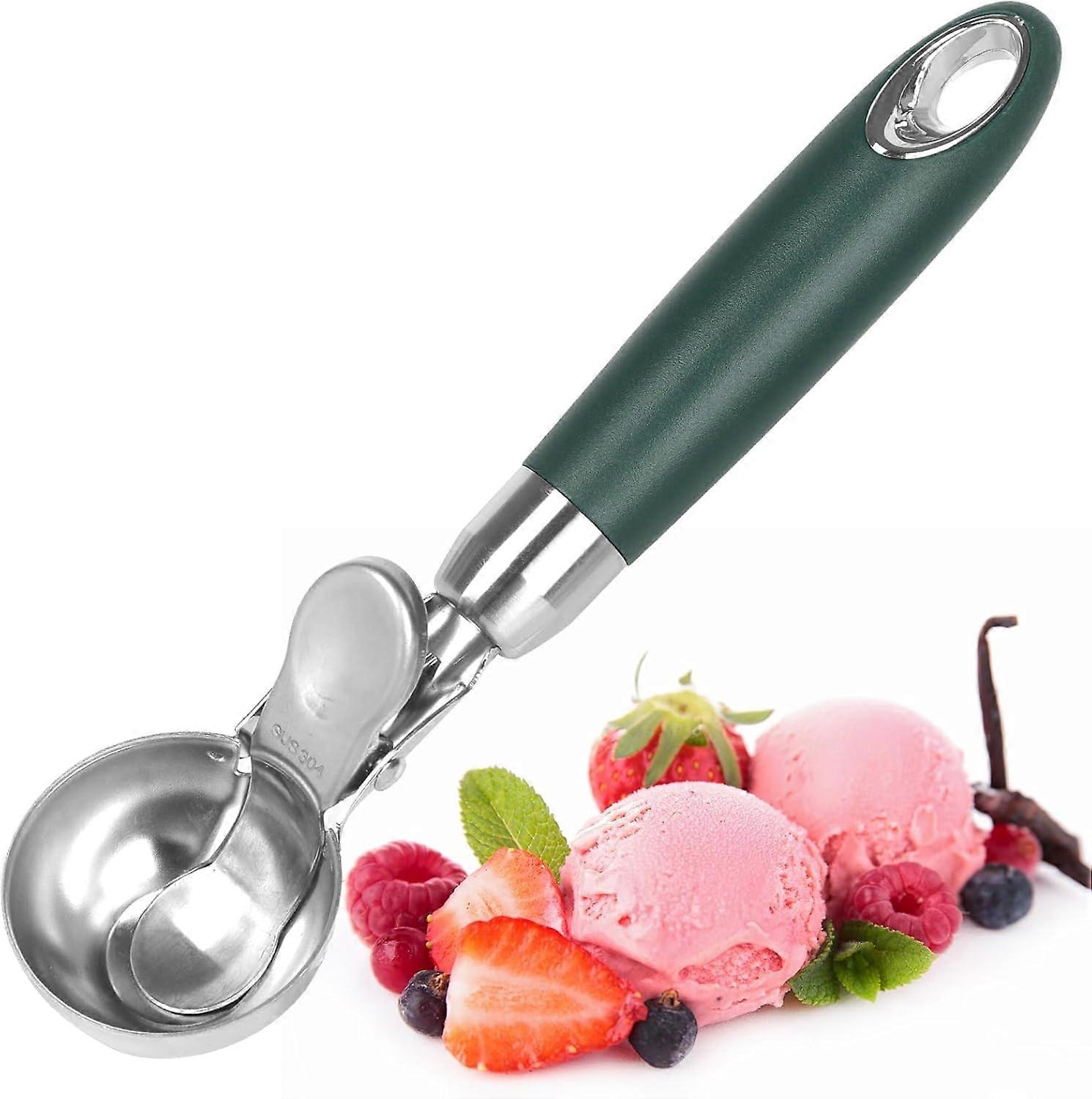 Stainless Steel Ice Cream Scoop with Trigger and Comfortable Handle