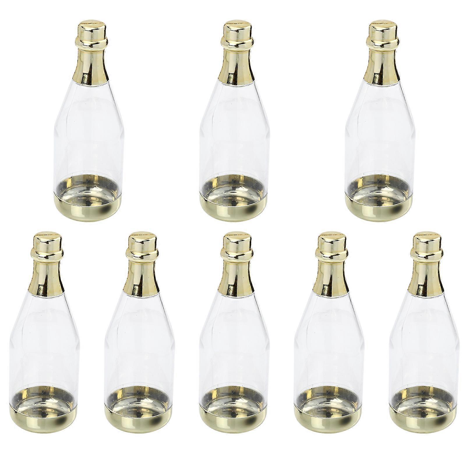 Bottle Candy Case for Storage 8Pcs Transparent Plastic Gift Boxes