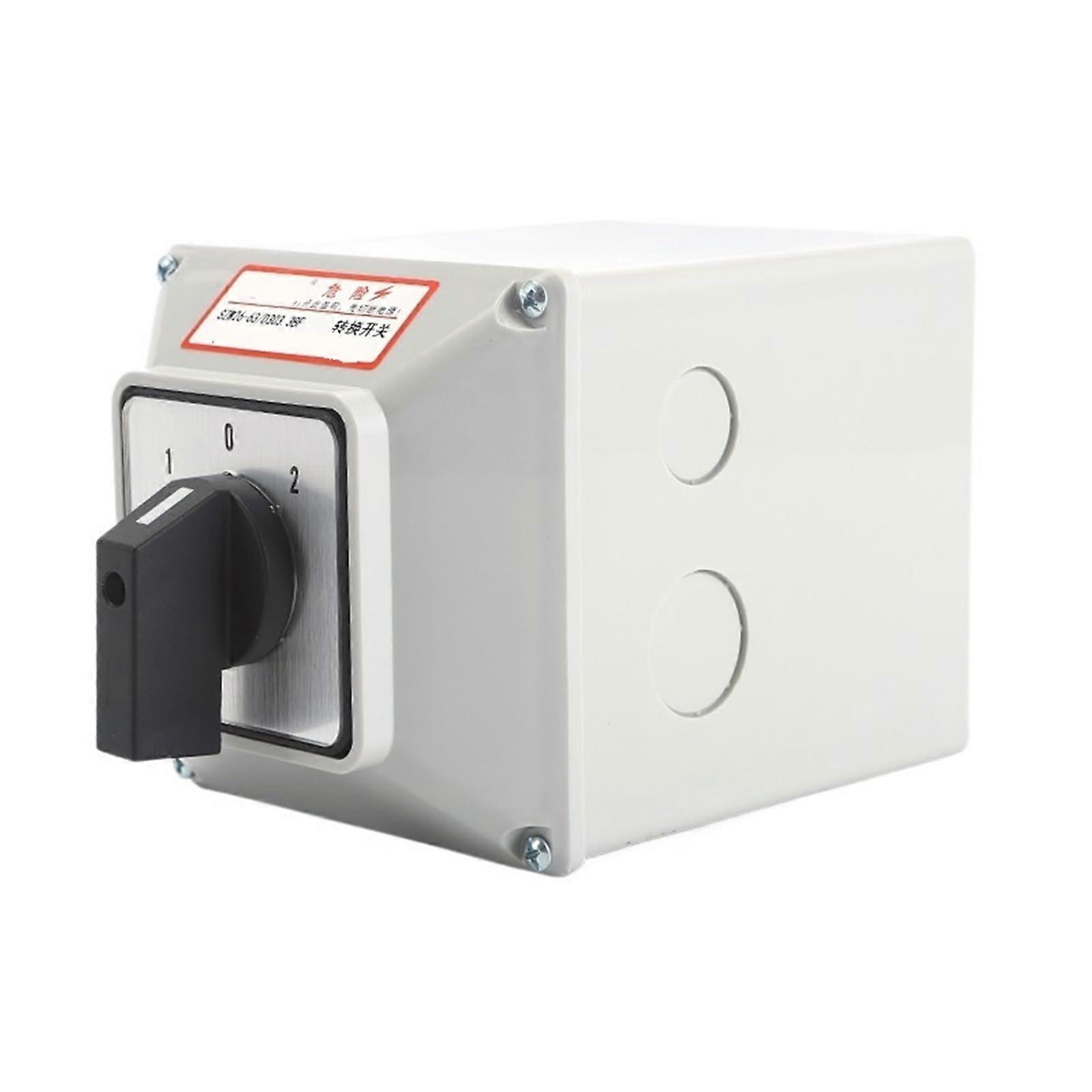 63A 3 Position Cam Rotary Selector Switch Waterproof 3 Pole Generator Changeover Control