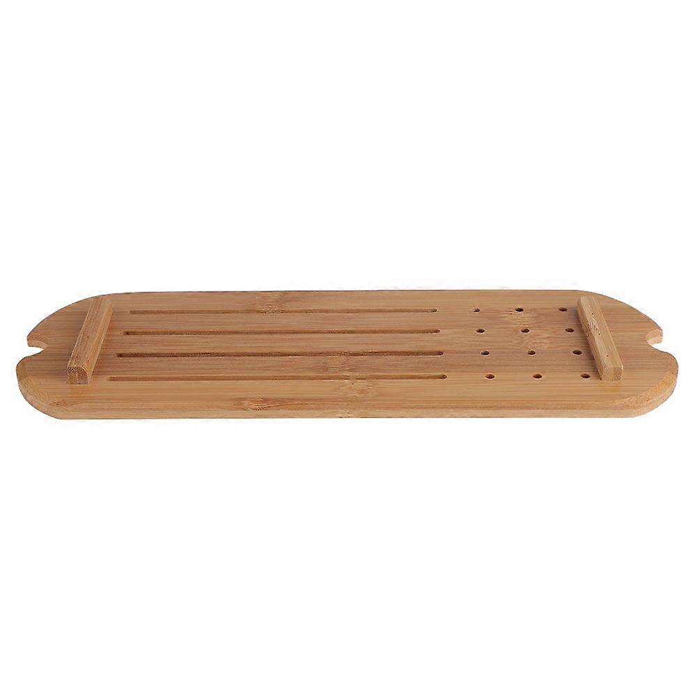 Eco-friendly and portable rectangular bamboo tea tray for serving tea ceremony