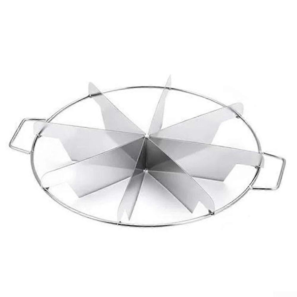 Stainless Steel Cake Slicer and Pizza Cutter with Precise Portion Control, 8 Equal Slices