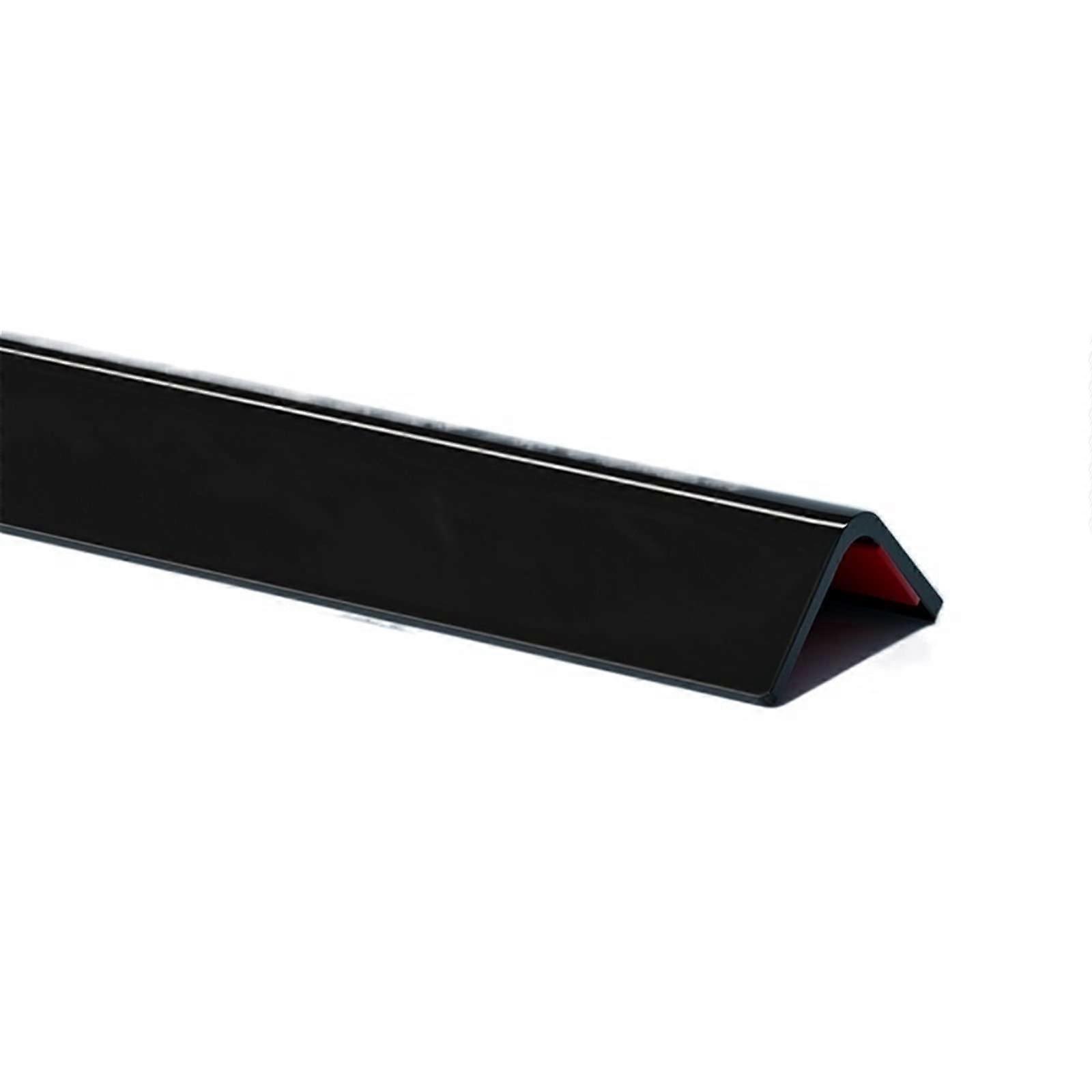 2mm Thick Self Adhesive Wall Corner Protector, Black PVC Edge Guard for Office Kitchen Stairs