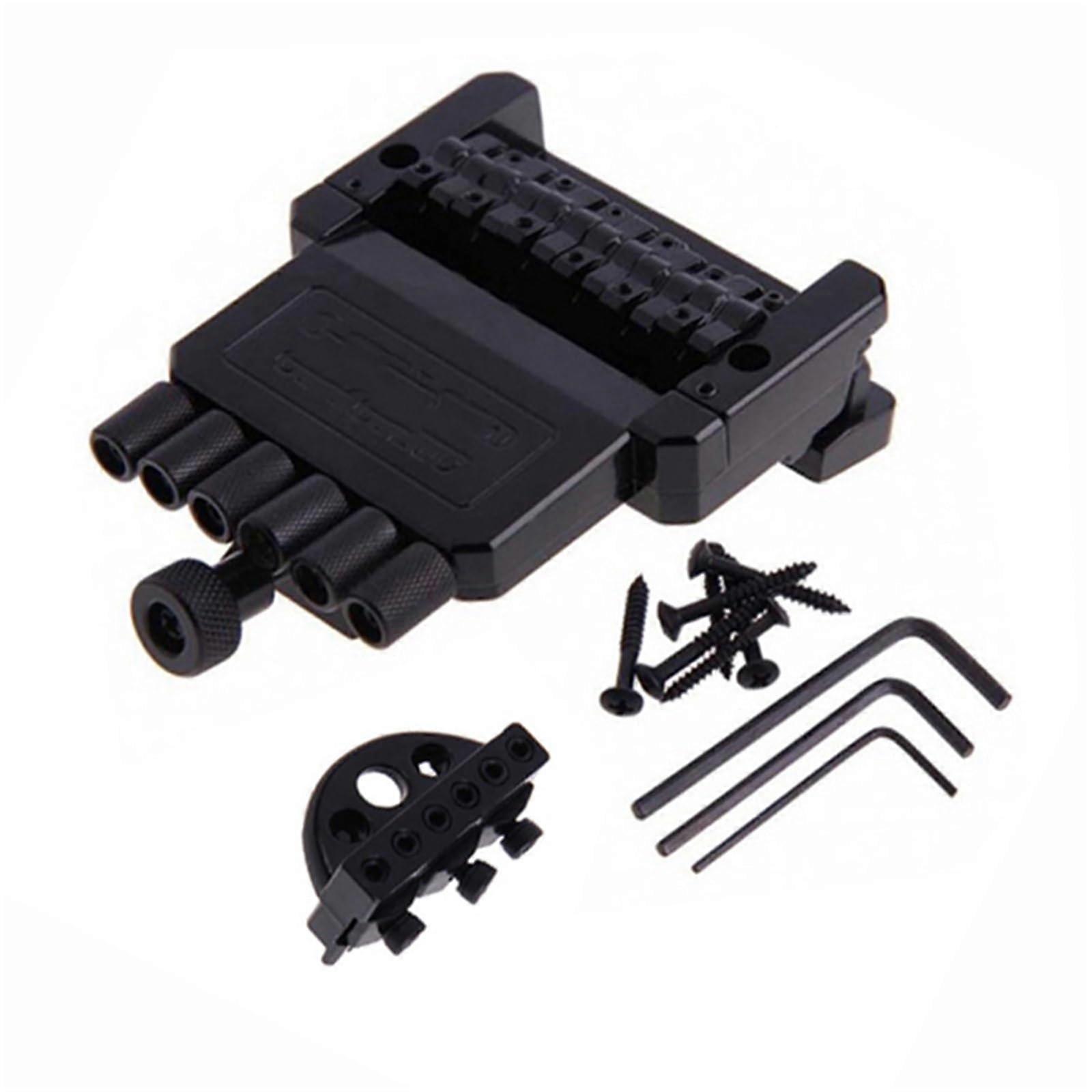 Rosewood Guitar Bridge Set with 6 String Saddle for Headless Electric and Acoustic Replacement