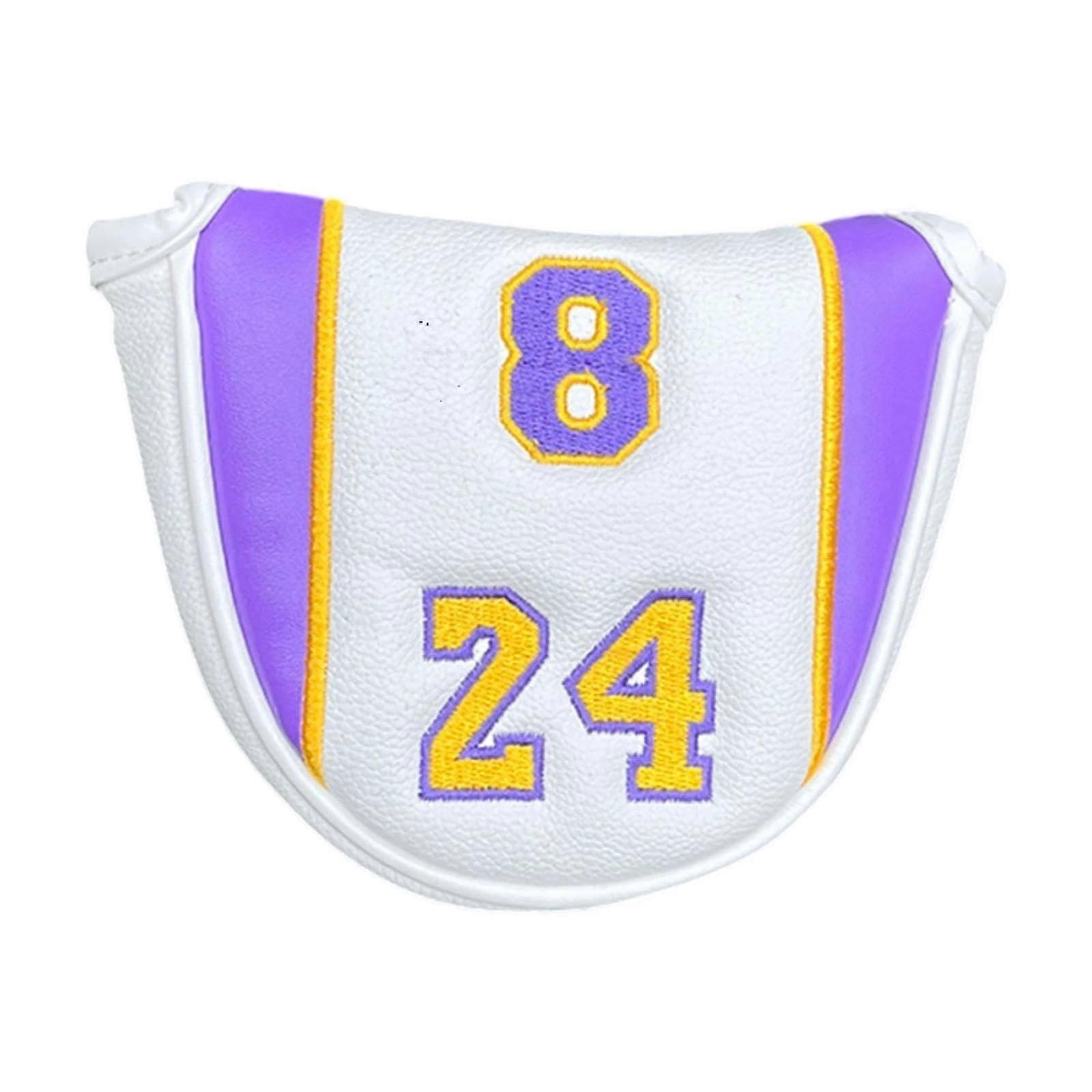 Golf Mallet Putter Cover with Unique Cartoon Design, Durable PU Leather Headcover Protector