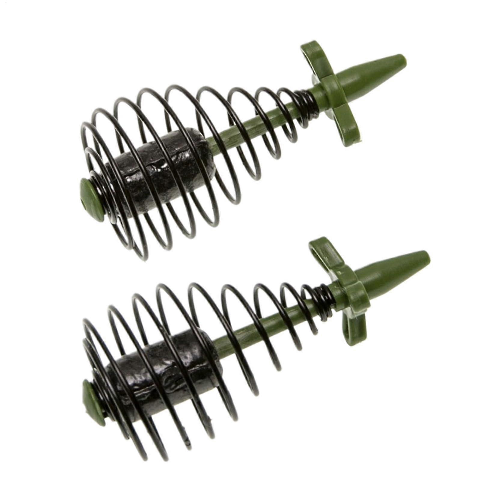 Rustproof Carp Fishing Feeder Basket with Quick Bait Attachment and Smooth Coil Edges