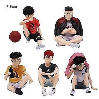 5pcs/set Slam Dunk Figure Pvc Action Toy Kaede Rukawa Hanamichi Sakuragi Takenori Miyagi Ryota Collection Model Car Pendant