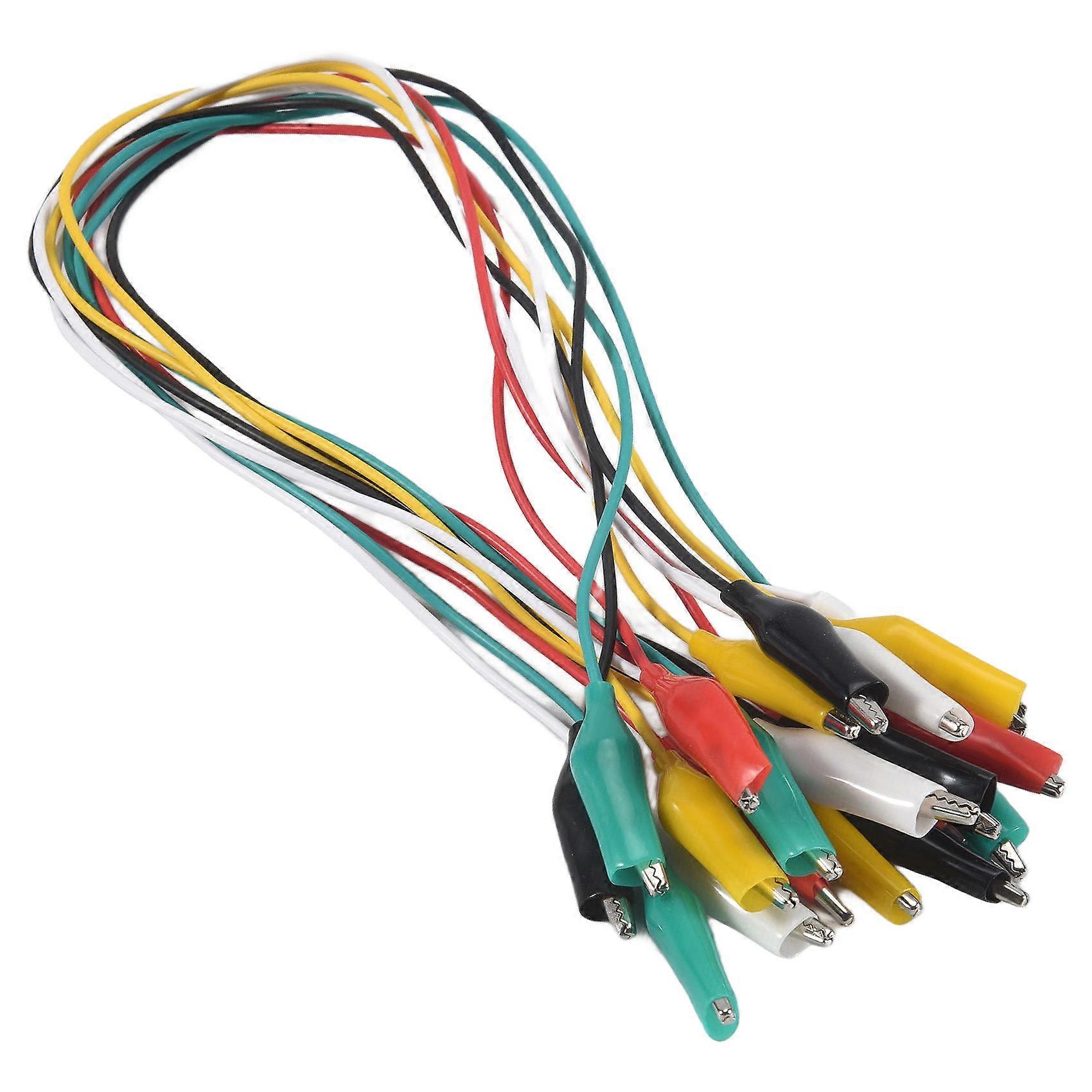 10Pcs Double Ended Alligator Clips Test Lead 50cm