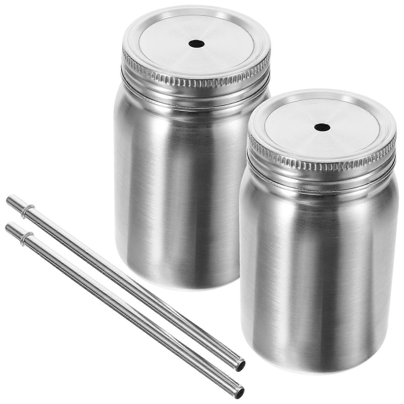 Mason Drinking Cup Sublimation Mugs Cylindrical Shape 700ml Shatter-proof 2Pcs