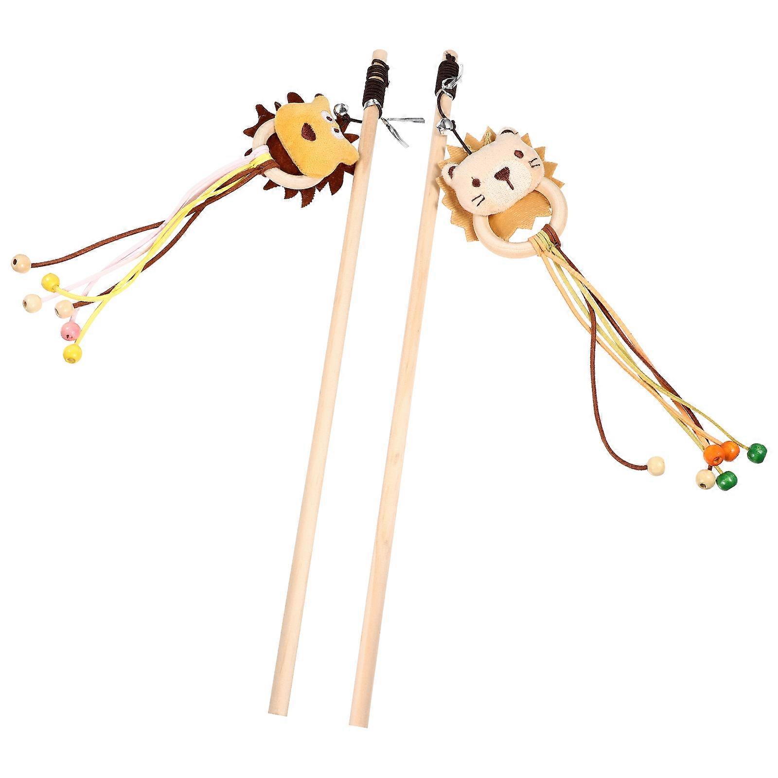 Cat Teaser Toy Plush Wand for Active Play 8Pcs Pack