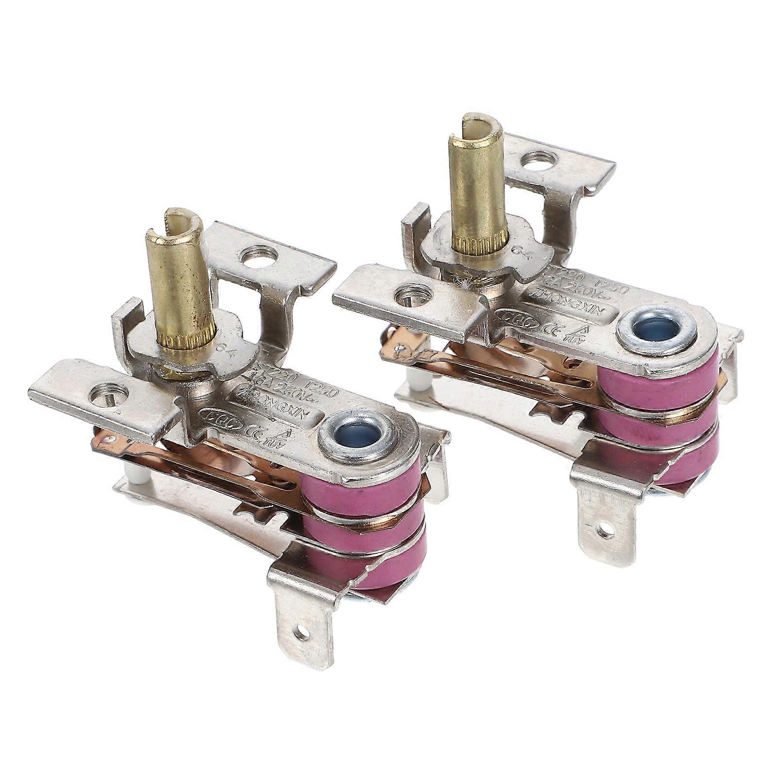 Temperature Control Regulator Replacement Part for Electric Heater with Adjustable Thermostat 2Pcs