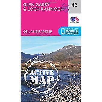 Glen Garry & Loch Rannoch (OS Landranger Map)