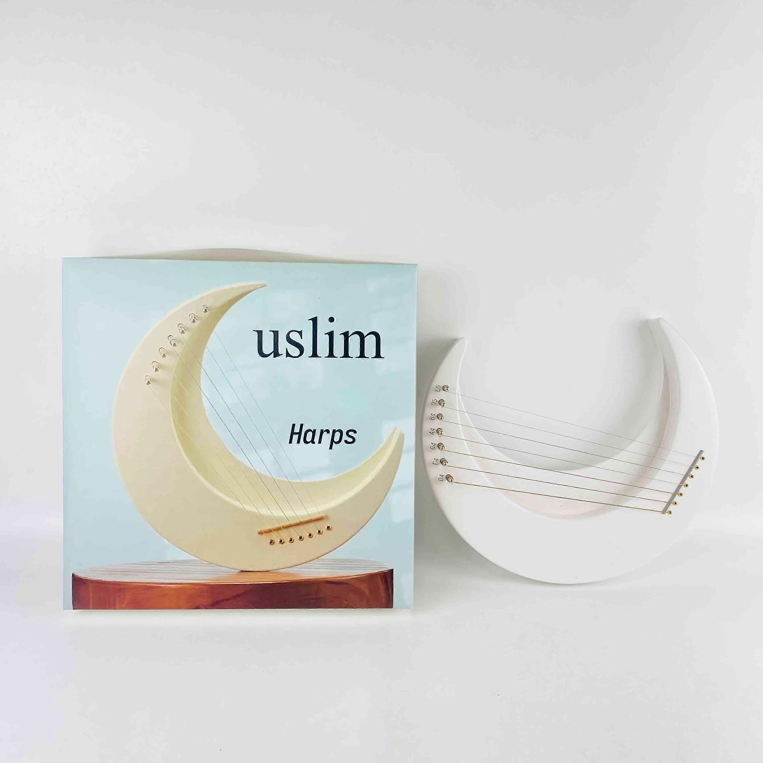 7 String Moon Harp for Beginners, Solid Wood Design with ColorCoded Strings for Adults and Kids