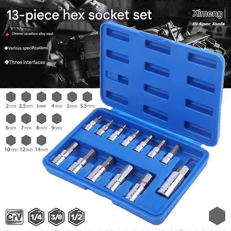 Internal Hex Socket Wrench Set, 13-Piece