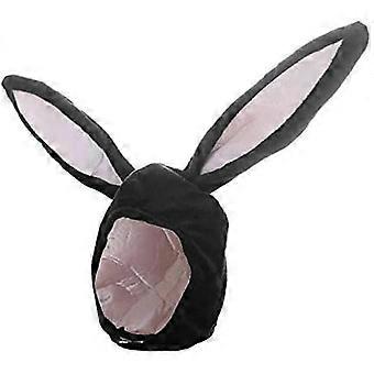 Hasenohren-Hut, lustiger Plüschhut, Kaninchen-Kopfbedeckung für Damen, Cosplay, Party, Kopfbedeckung (schwarz)