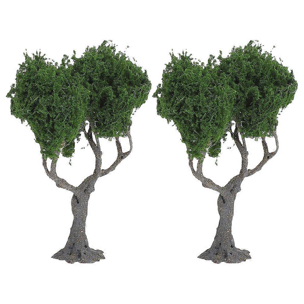 Sand Table Accessory Miniature Tree for Decoration 2Pcs Model Set