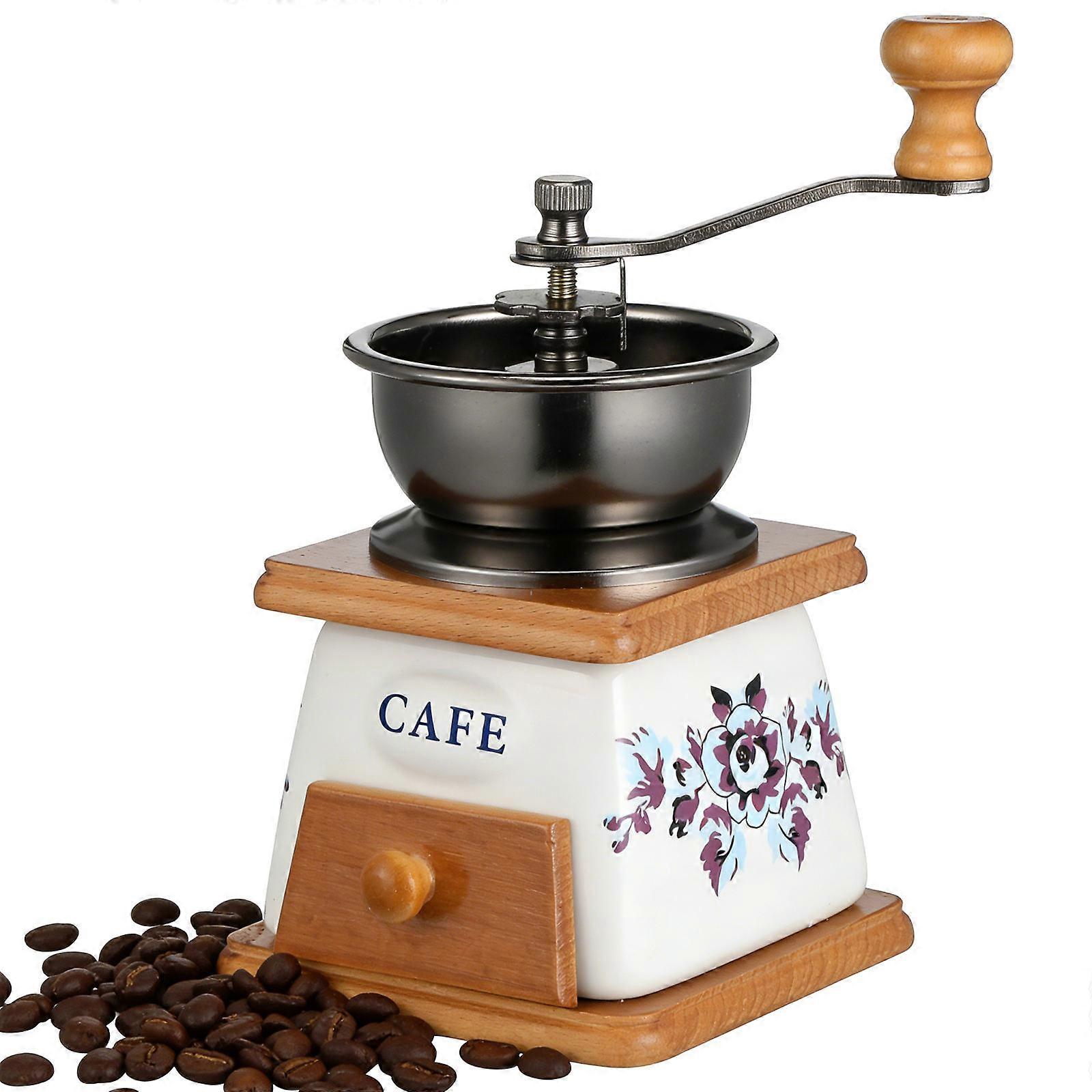 Compact Round Base Coffee Mill Grinder Manual 1Pc