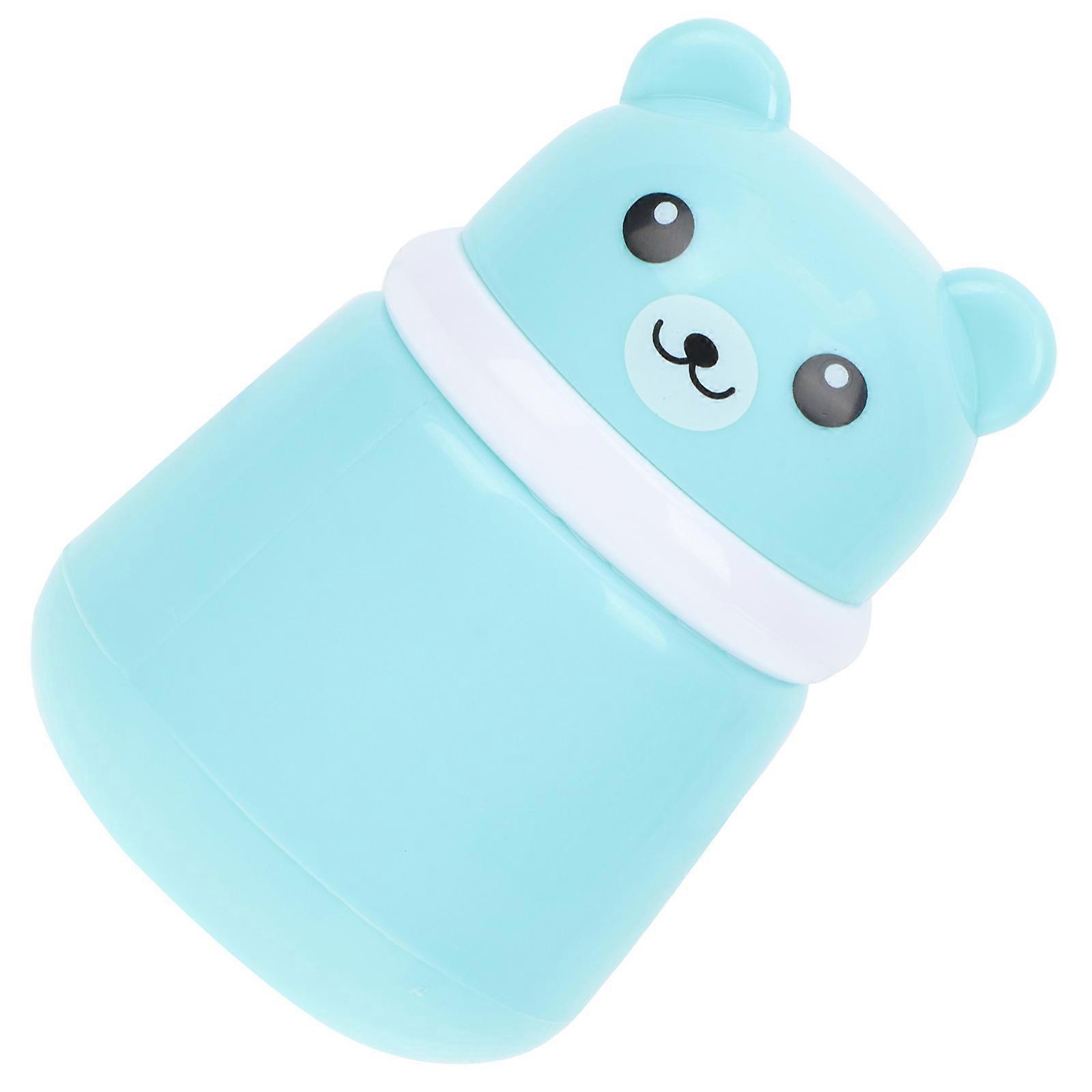 Blue Bear Powder Puff Box Case for Storage Use