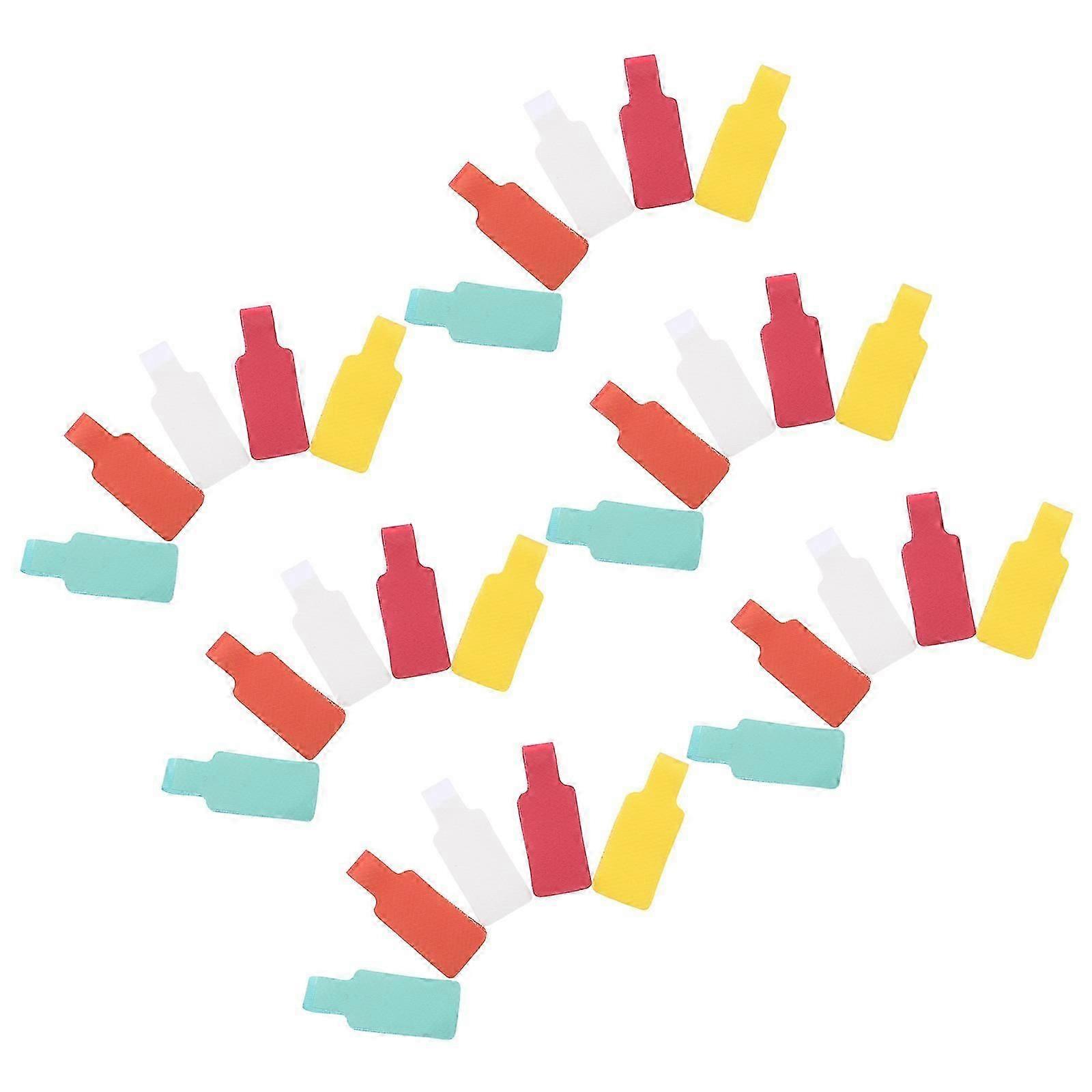 Cable Identification Labels Writable Self-Adhesive 30Pcs Assorted Color