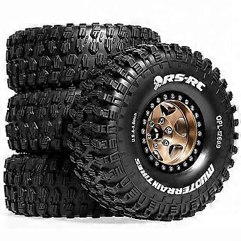Neumáticos RC Crawler de 1.9" antideslizantes para barro, neumáticos Sligers de goma de alta resistencia para RC Crawler 1/10 TRX4 TRX6 Gen8 RS562 Cobre