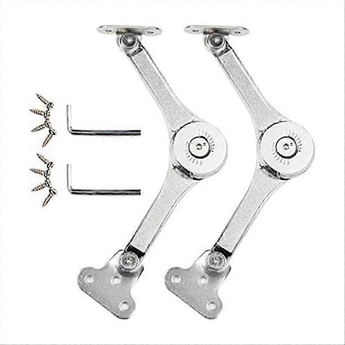 Robust hinge, lid support hinge for cabinet, kitchen, wardrobe, 2 pieces