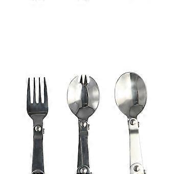 Camping Equipment Storage Bo Creative 304 Stainless Steel Portable Folding compatible withk Camping Tableware Pocket Spoon Folding Spoon