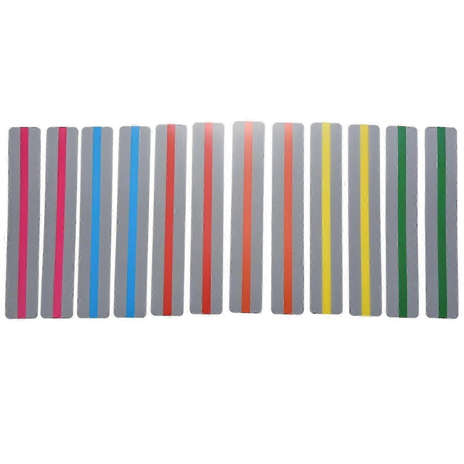 12Pcs Guided Reading Strips Highlight Strips Colored Bookmarks
