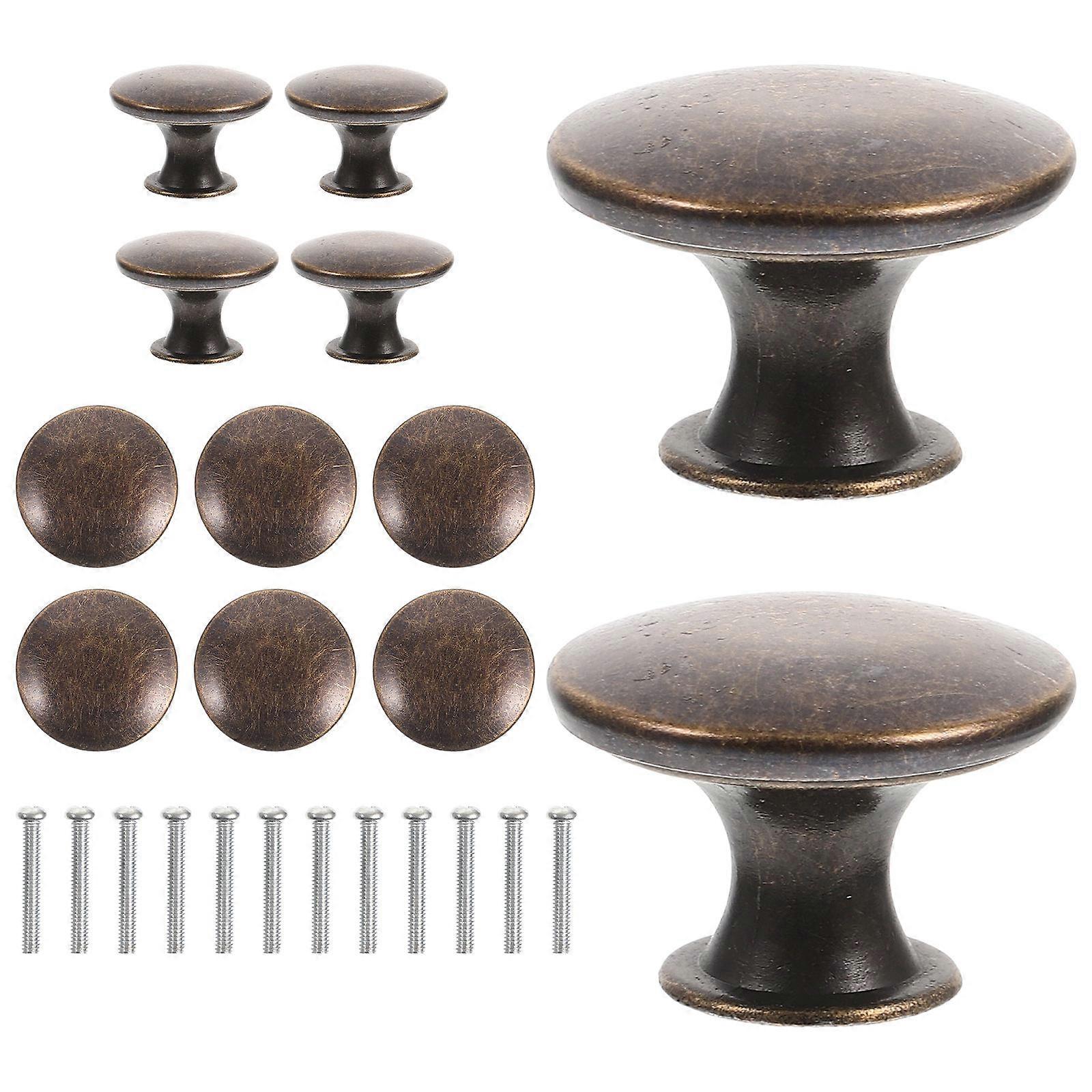 12 Pcs Round Vanity Tray Knobs Handles Pulls Brass Cabinet Knobs Cupboard Knobs Dresser Drawer Knobs