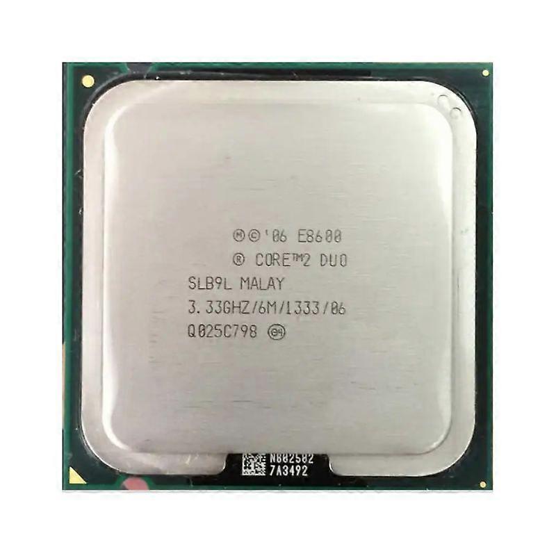 Core 2 Duo E8600 CPU - Socket LGA 775 2 Cores 2 Threads 3.33GHz 6MB L2 Cache 65W.