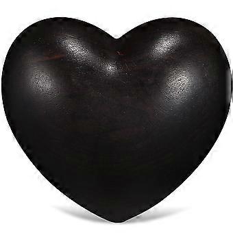 Heart Shaped Wooden Keychain for Decoration Black Tabletop Decor