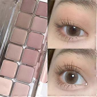 New Eyeshadow Palette Low Saturation Full Matte Cool Atmosphere Earth Color Pure Shadow 12color Long Lasting Eye Korean Cosmetic Eye Shadow