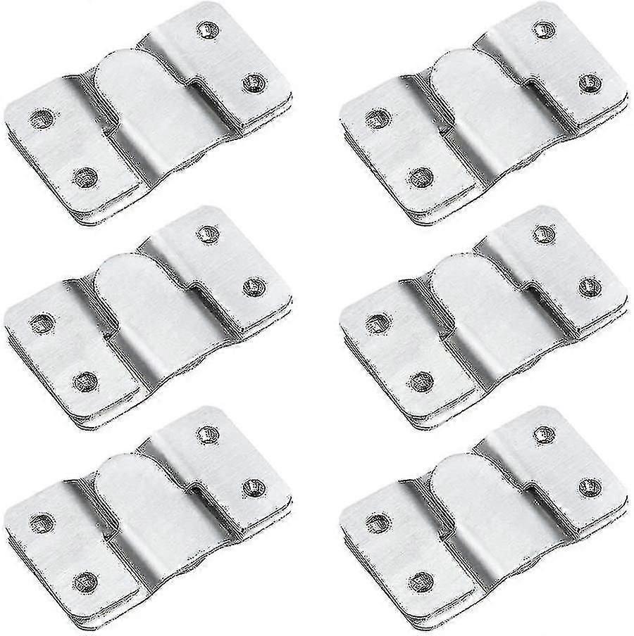 6 Pairs Flush Concealed Mount Brackets, Mini Flush Steel Mou