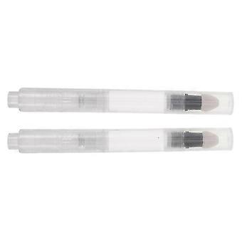 2pcs Refillable Makeup Powder Applicator Pen Press Type Lip Gloss Dispenser Pen with Sponge Tip Liquid Pen 26-27