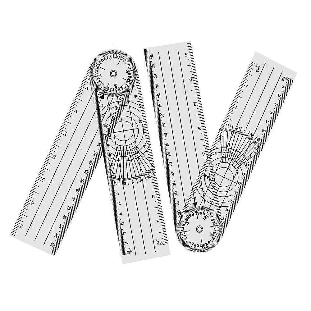 4 Pieces Goniometer Physiotherapy 360 Degree Rotation