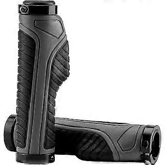 Mountain Bike Grips Bike Grips Bike Grips Bike Grips For Mountain Bike Grips Dual Aluminum Clip Locks On Grip End, Grey, 2 Pieces