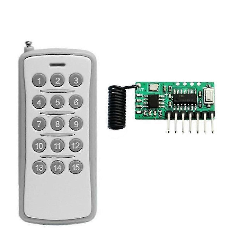 433M Wireless Serial Port Module TTL Flash Module Communication Module Adapter Board with 15-Key Remote Control