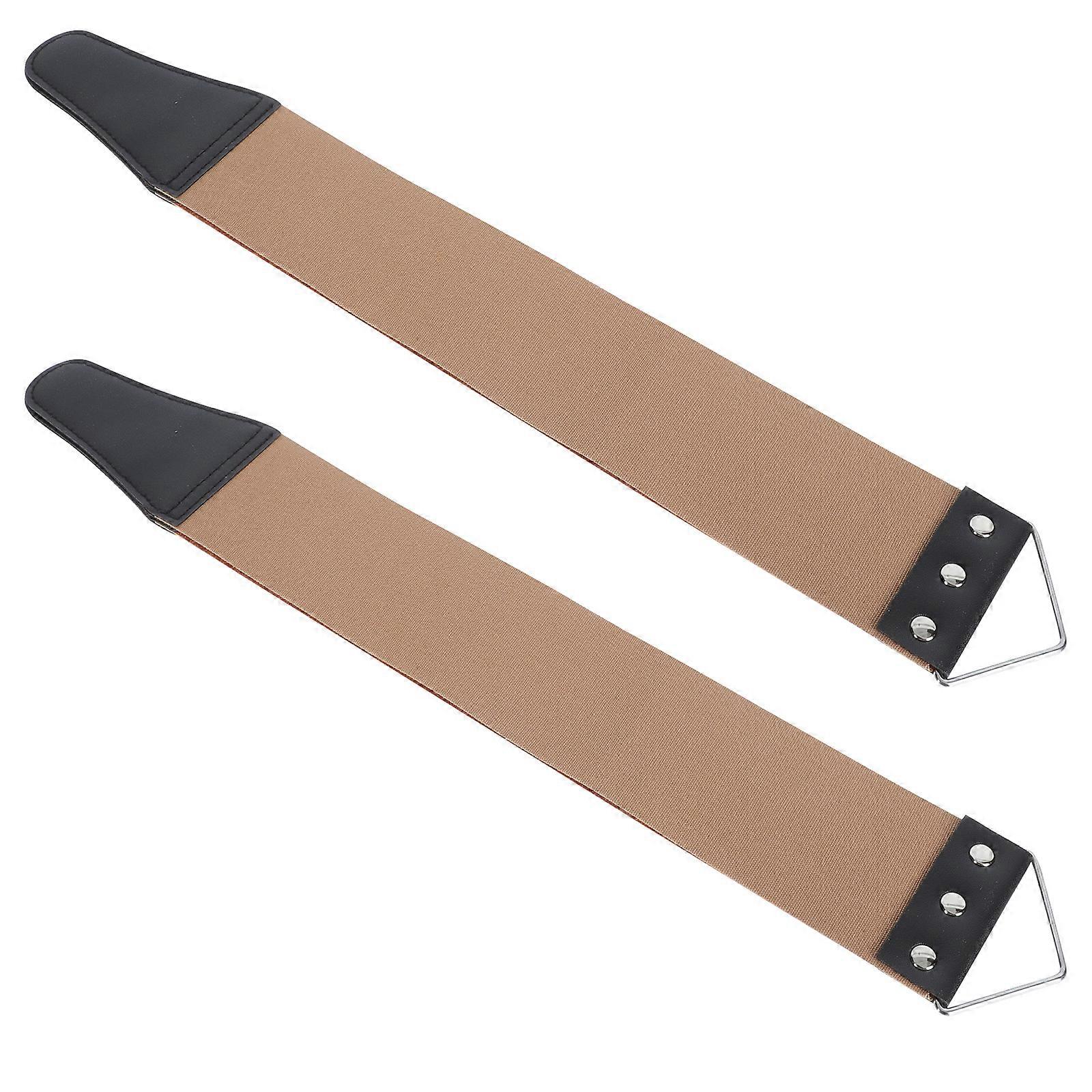 2pcs Razor Sharpening Strops Home Use Dual-sided Razor Strops Sharpening Straps