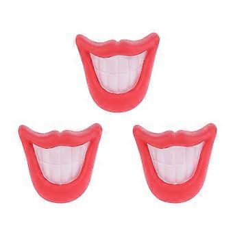 Siliconen hondenspeelgoed met rode lippen voor puppy's, set van 9 stuks.