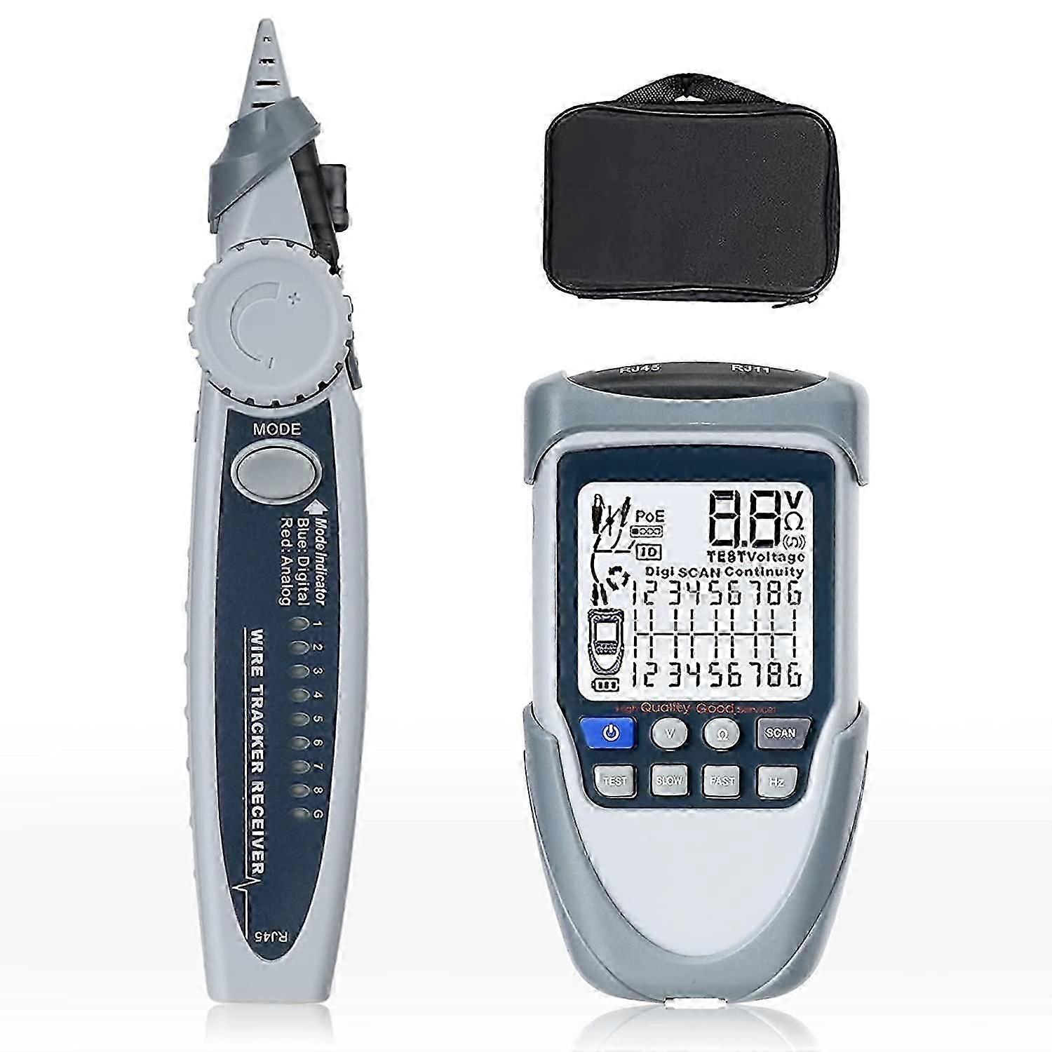 Network Cable TesterWire Tracker PoE Test Digitalized Cable Tracing Breakpoint Ethernet Cable Checking Line Finder