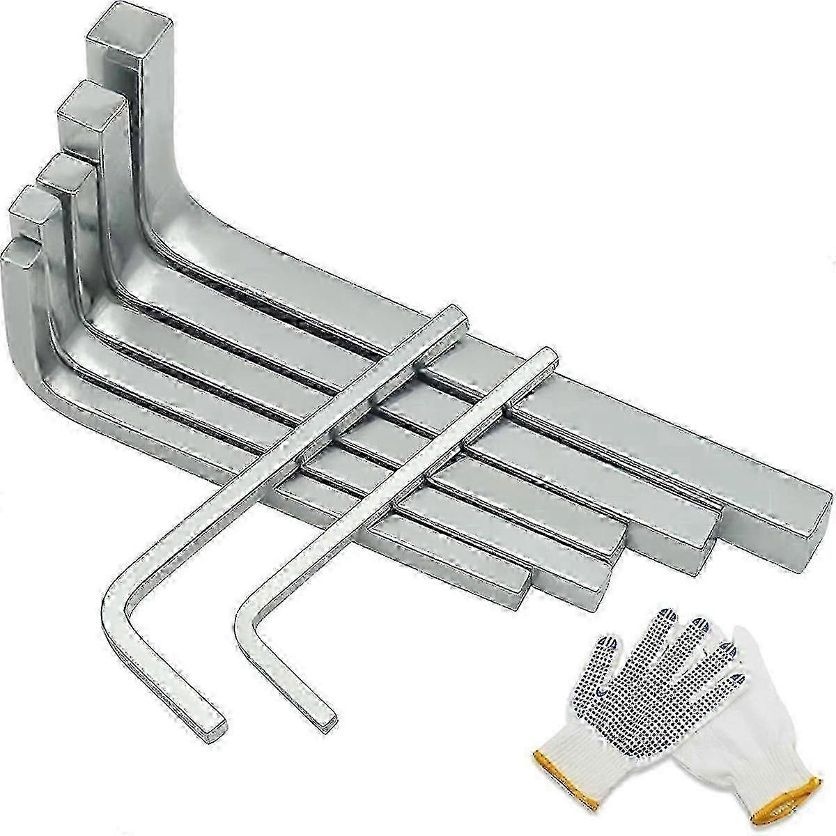 7Pcs L Shaped Square Head Key Wrench Kit